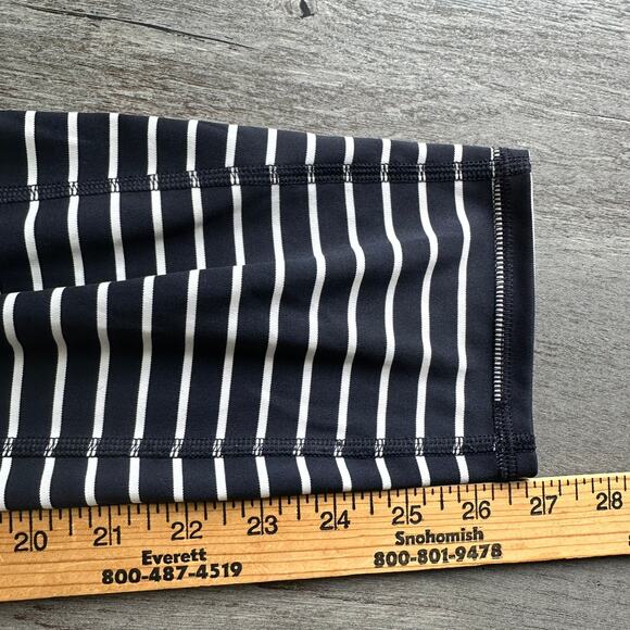 Athleta Stripe Contender 7/8 Tight in Powerlift Blue White Stripe Med - Picture 12 of 14